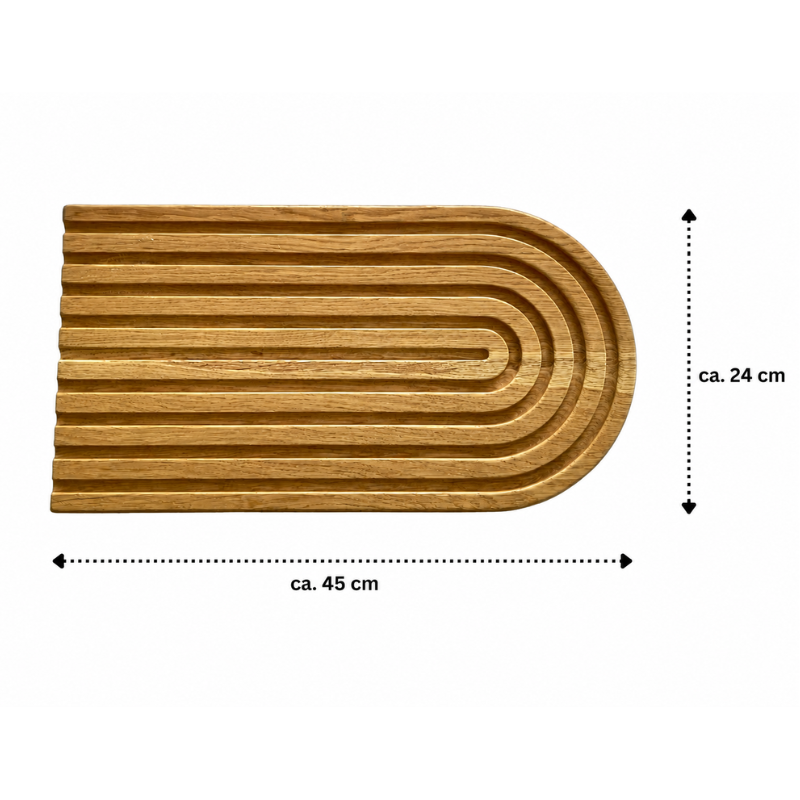 Handgefertigtes Eiche Schneidebrett mit Saftrille